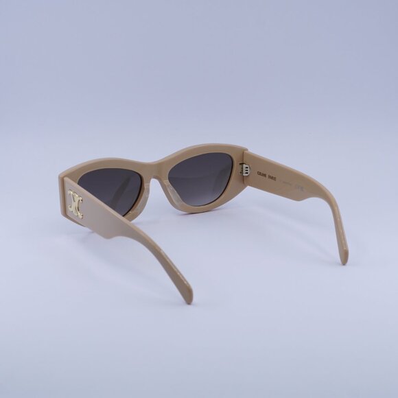 Celine CL40308U 57B TRIOMPHE Sunglasses Beige Cat Eye Frame, Grey Lenses - Picture 8 of 13
